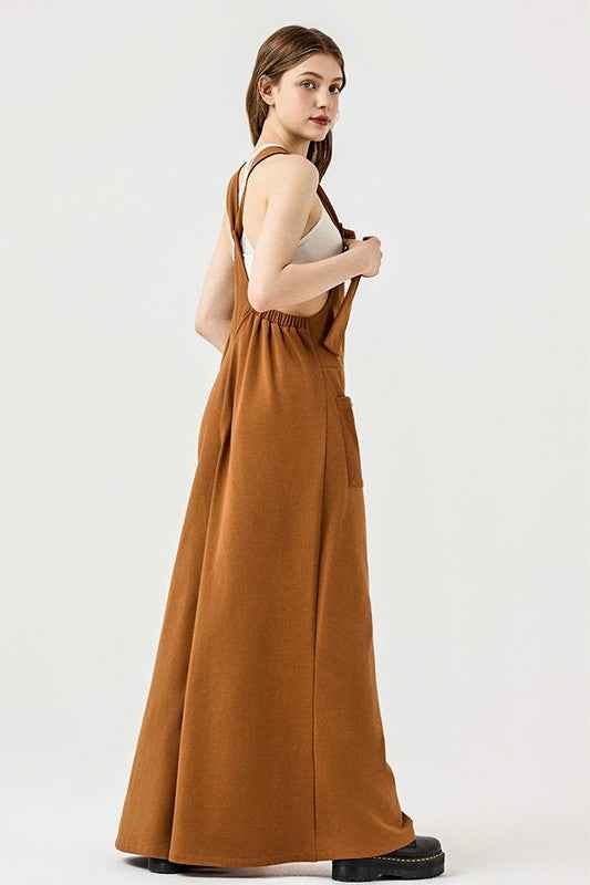 Adjustable Straps Overall Front pocket Jumpsuit