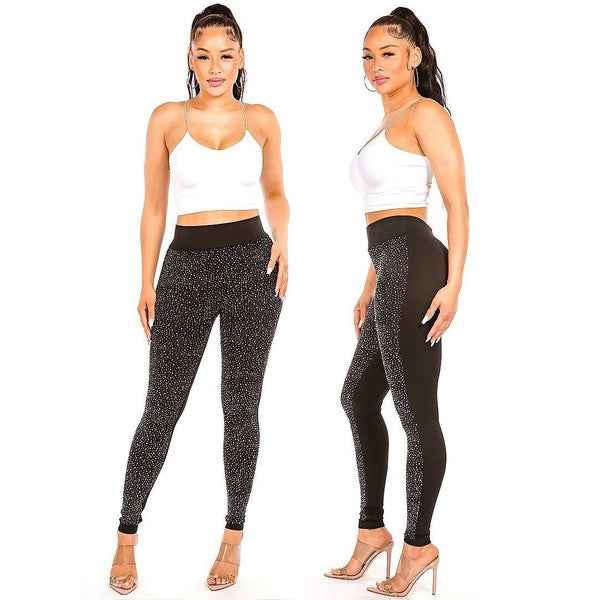 Big Chip Stone Front Deco Leggings
