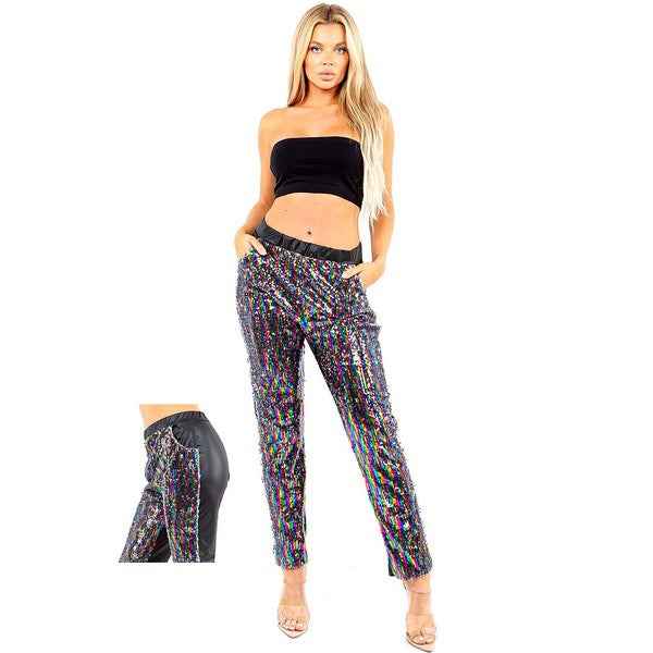 Sparkling Eye Catching Sequence Leggings Regular