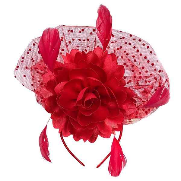 Front Veil Silky Feather Gatsby Fascinator