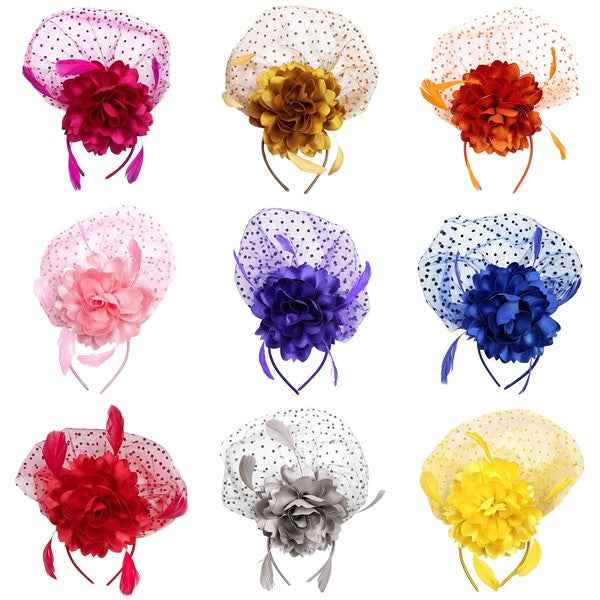 Front Veil Silky Feather Gatsby Fascinator