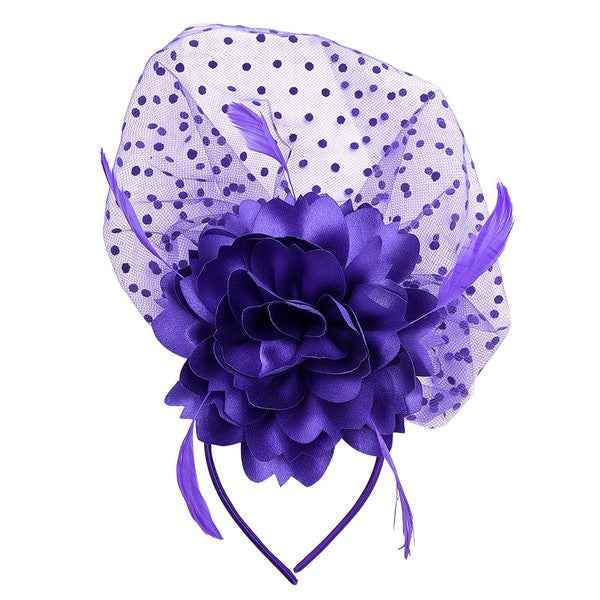 Front Veil Silky Feather Gatsby Fascinator