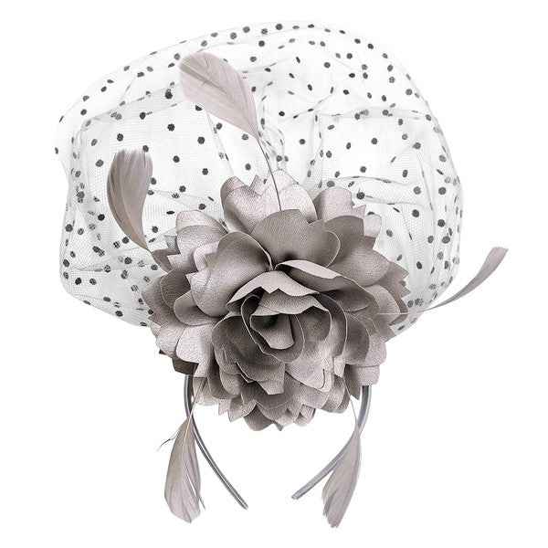 Front Veil Silky Feather Gatsby Fascinator