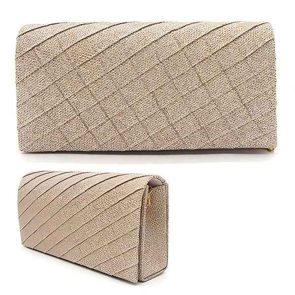 Glitter Quilted Pattern Evening Clutch BAG
