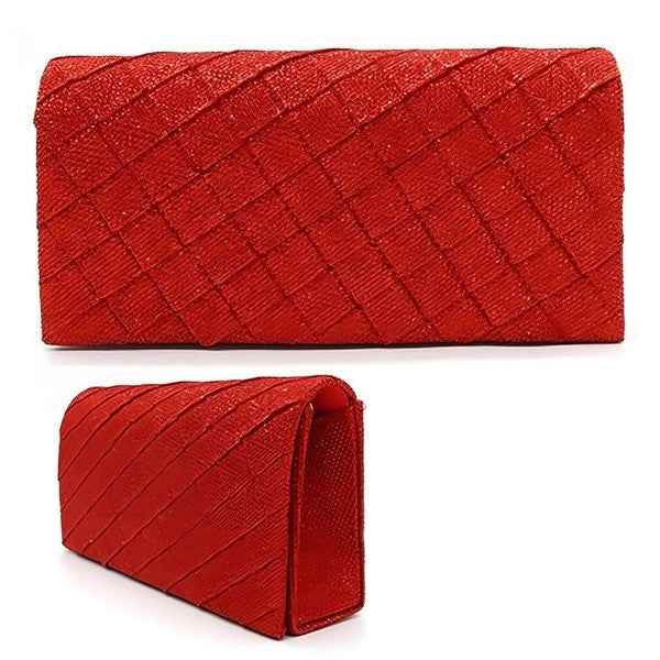 Glitter Quilted Pattern Evening Clutch BAG