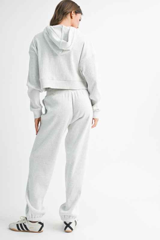 Drawstring Ribbed Lounge Pants