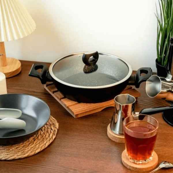 Korkmaz Nora Granita 3L Non Stick Low Casserole