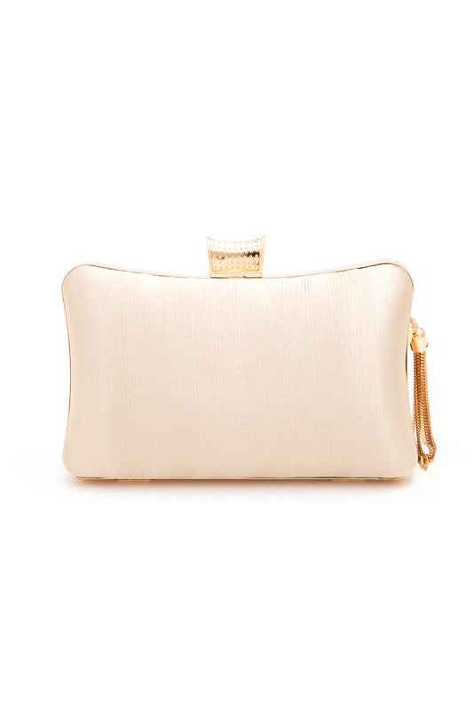 Satin Pleated Party Box Clutch