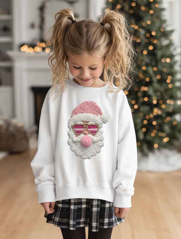 Latch Hook Santa Bubble Gum Graphic Sweatshirt