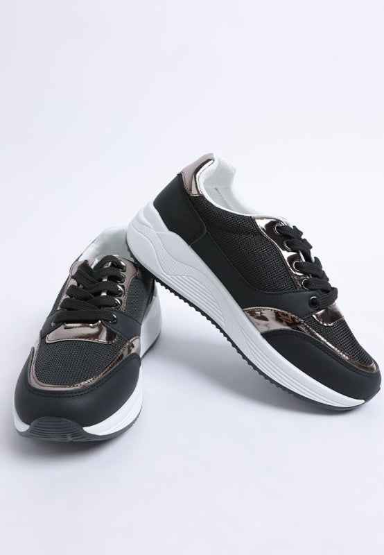 Subasa Chunky Mesh Lace Up Sneakers