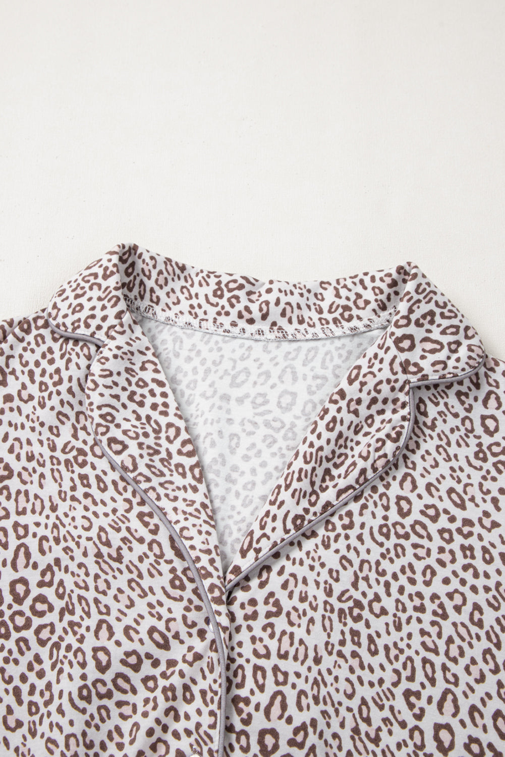 White Leopard Print Long Sleeve and Pants Pajamas Set Dear-Lover Dropshipping