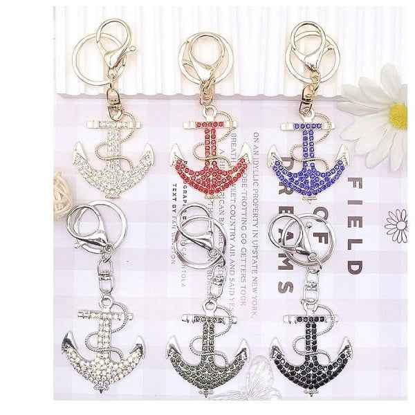 12pk Anchor Dot Keyring Bag Charm