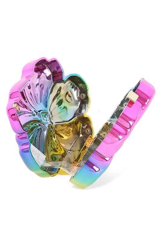 Iconic Flower Acrylic Box Cltuch Swing Bag