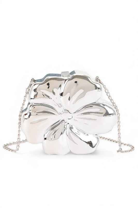 Iconic Flower Acrylic Box Cltuch Swing Bag