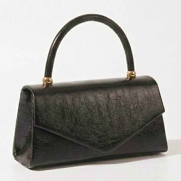 Metallic Glitter Mini Handbag Top Handle Triangle