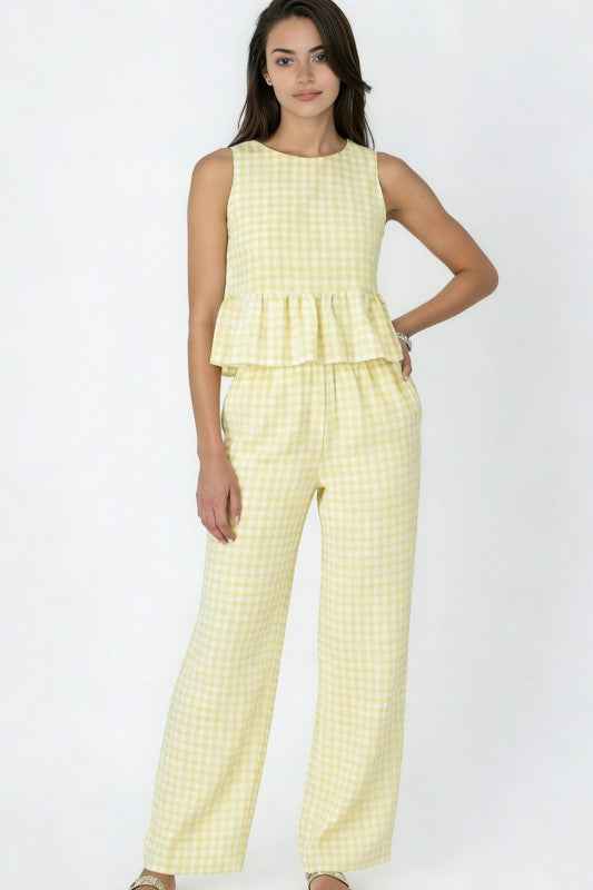Gingham Pants & Top Set