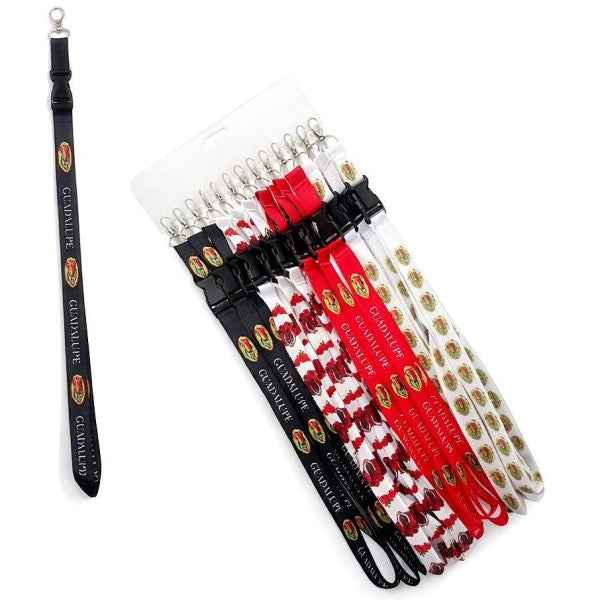 12PK Virgin Mary Guadalupe ID Lanyard Religious