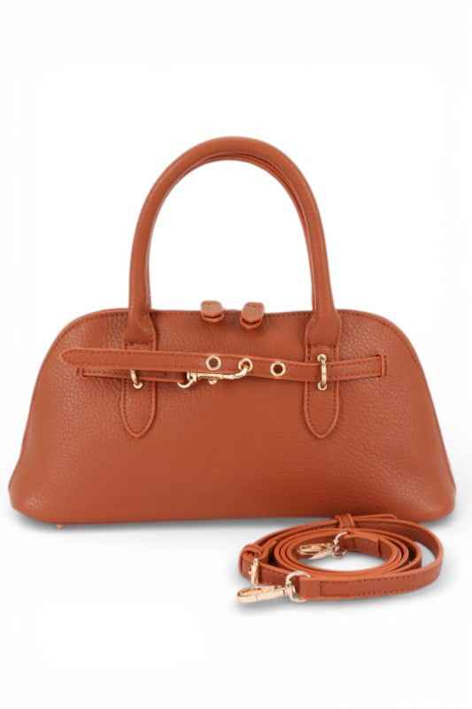 Vegan Leather Top Handle Satchel Bag
