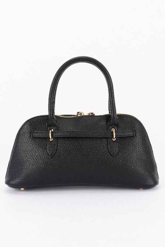Vegan Leather Top Handle Satchel Bag