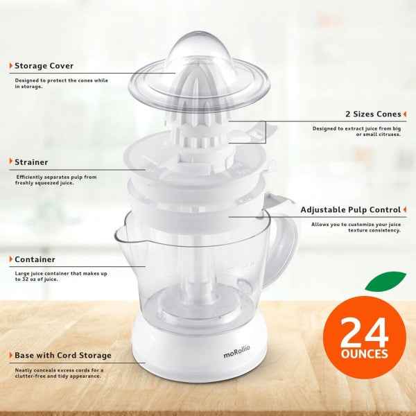 moRollio Compact 24oz Electric Citrus Juicer