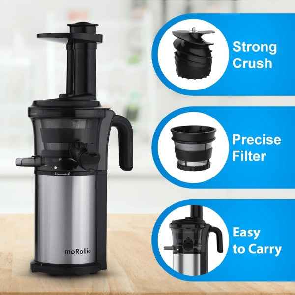 moRollio 45RPM Cold Press Slow Masticating Juicer