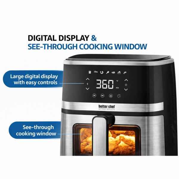 Better Chef Stainless Steel 5L Digital Air Fryer