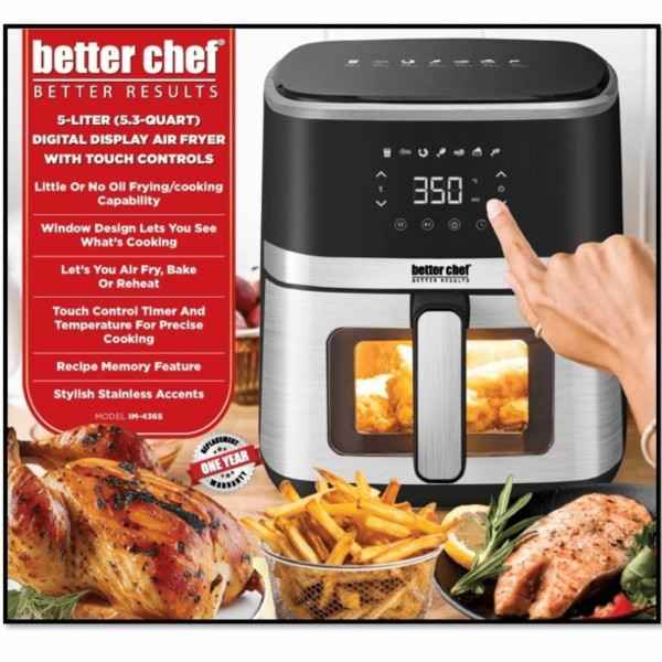Better Chef Stainless Steel 5L Digital Air Fryer