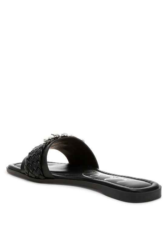Hazbin Diamante Flat Sandals