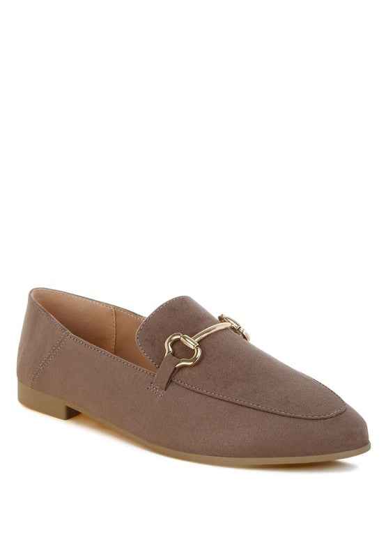 Noltas Horsebit Embellished Flat Loafers