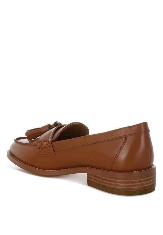 Yelena Real Leather Tassel Loafers