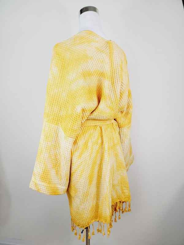 Unisex Cotton Waffle Robe, Honeycomb Weave Bath, B