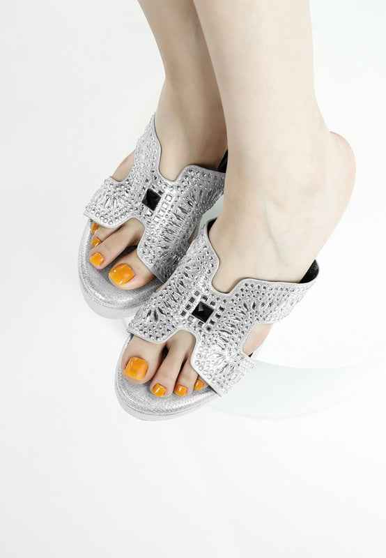Marnier Diamante & Rhinestone Detail Sandals
