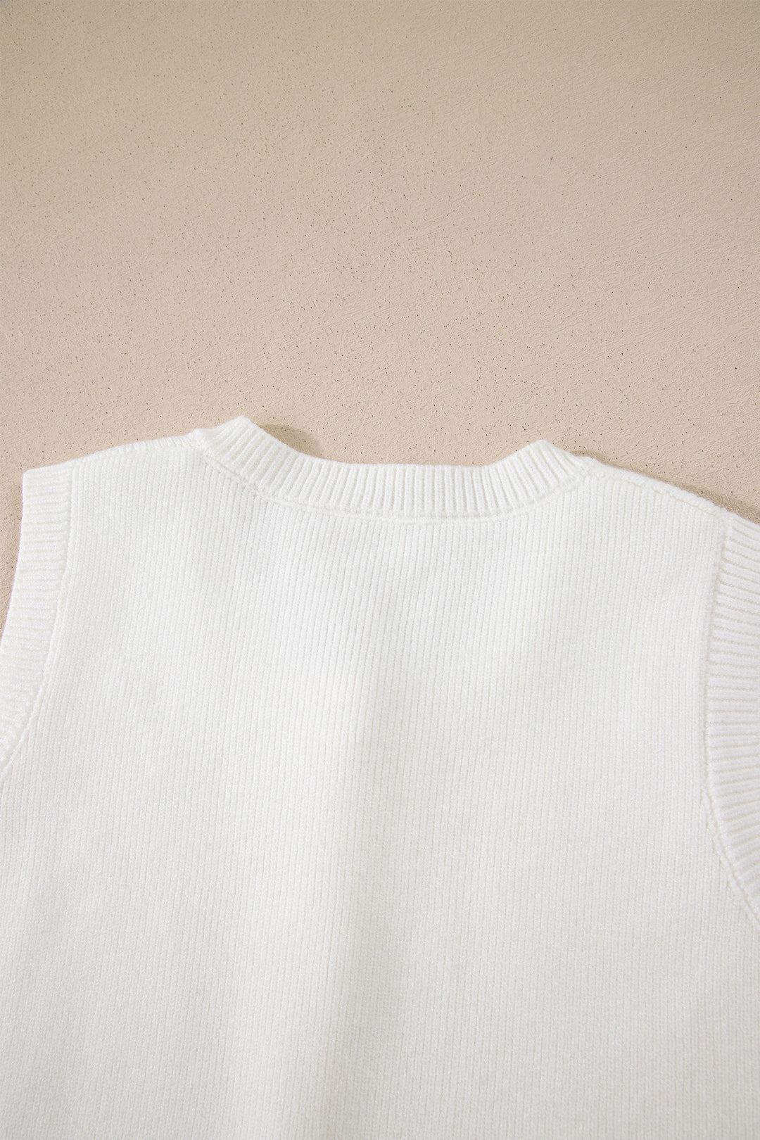 Yellow Cream Solid Color Sleeveless Knit Button Pocketed Sweater Dear-Lover Dropshipping