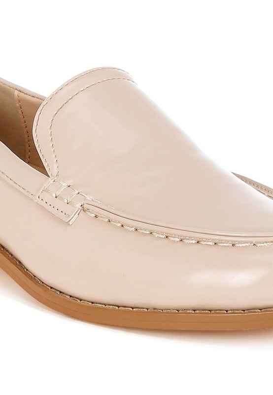Corleone Pleather Stacked Heel Loafers