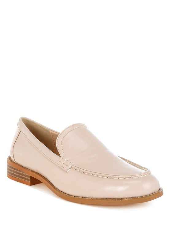 Corleone Pleather Stacked Heel Loafers