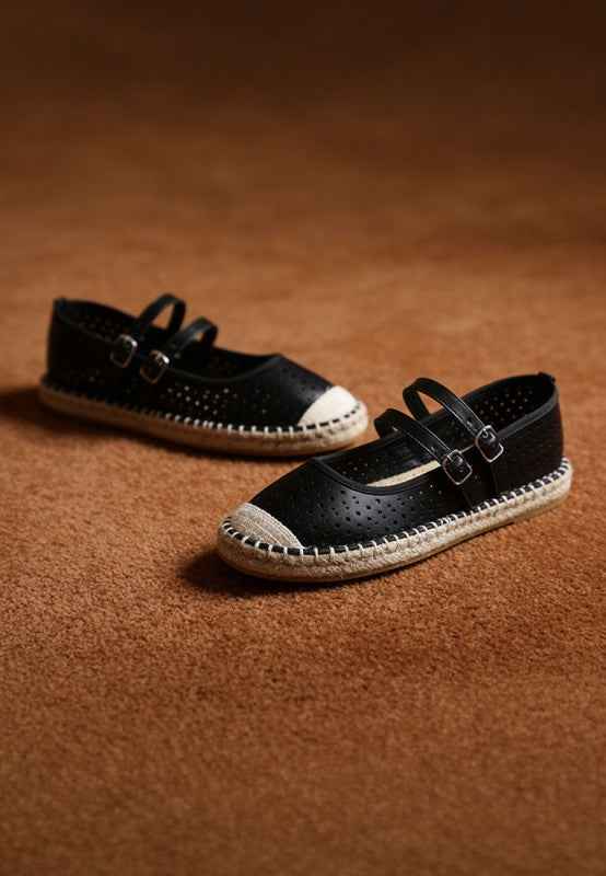 Noori Woven Dual Buckle Sandals