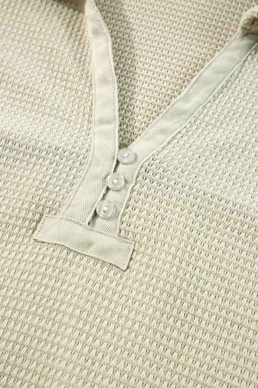 Dulce Parchment Textured Long Sleeve Lounge Set