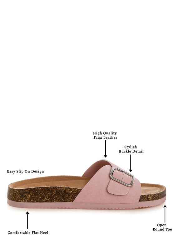 Aranda Buckled Slide-On Sandals