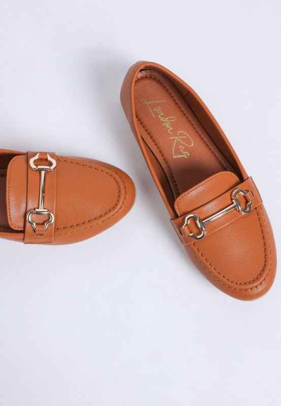 Pingle Horsebit Faux Leather Loafers