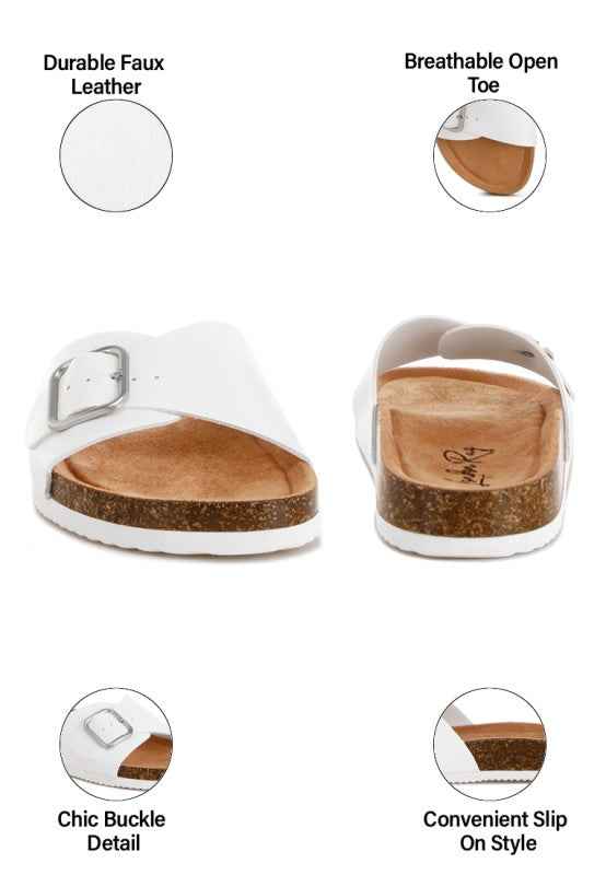 Aranda Buckled Slide-On Sandals