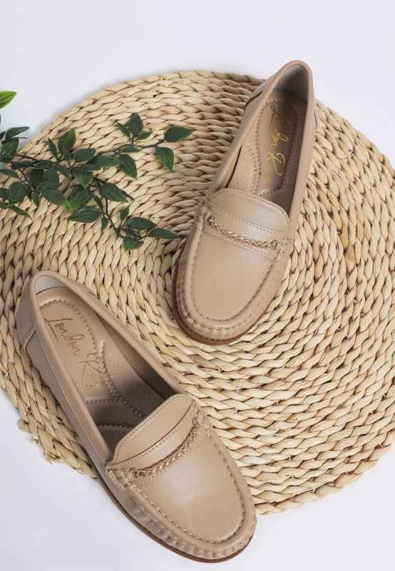 Nemunk Metallic Chain Detail Loafers