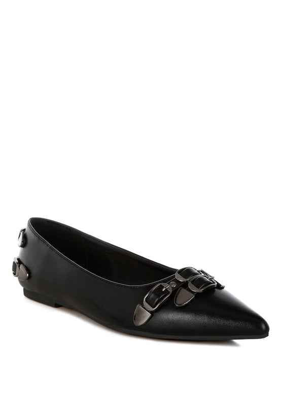 Golini Belt Buckle Detail Ballerinas