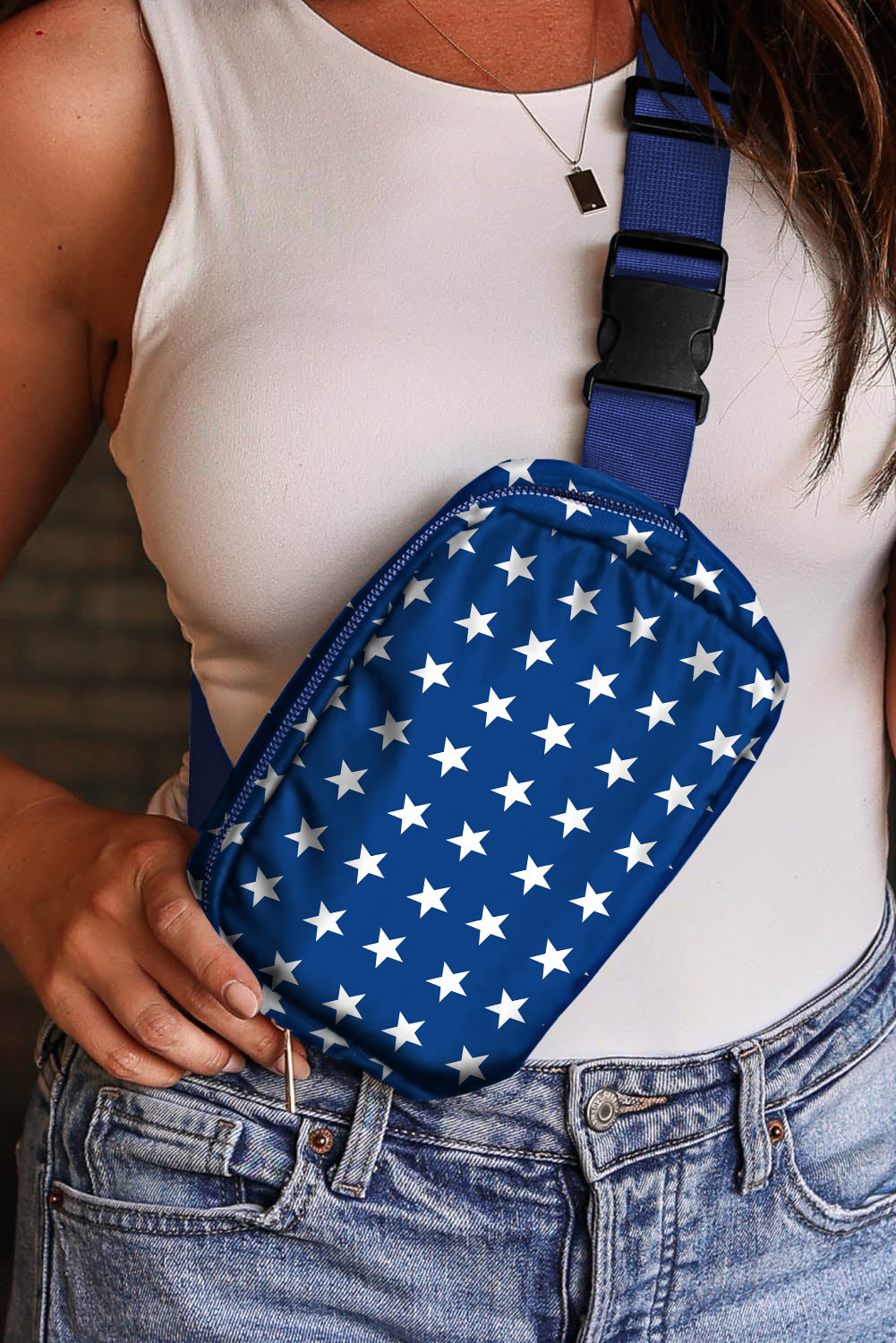 Bluing Independent Day Flag Star Printed Crossbody Bag Dear-Lover Dropshipping