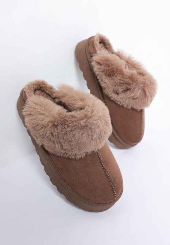 Portho Faux Fur Slip Ons