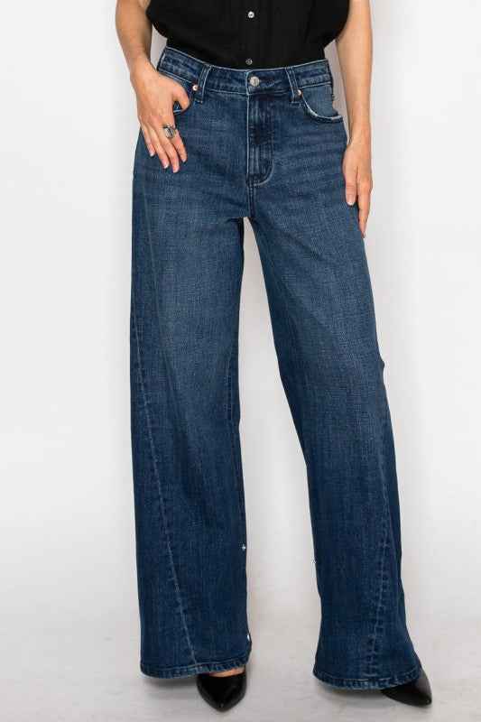Athena Inseam Transfer High Rise A-Wide Jeans