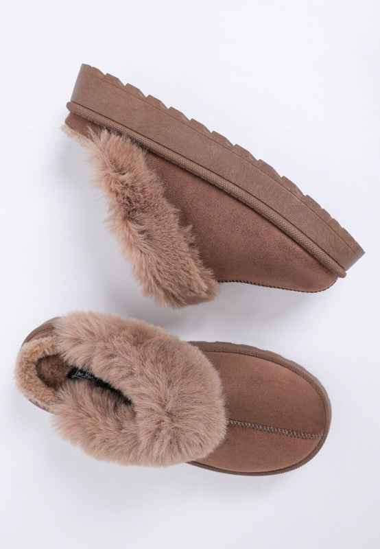 Portho Faux Fur Slip Ons