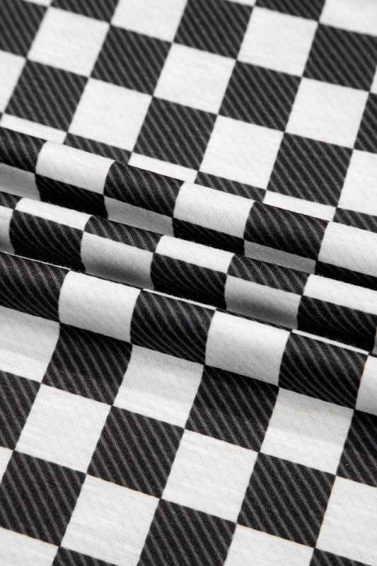 Checker T-Shirt & High Waist Skort Set