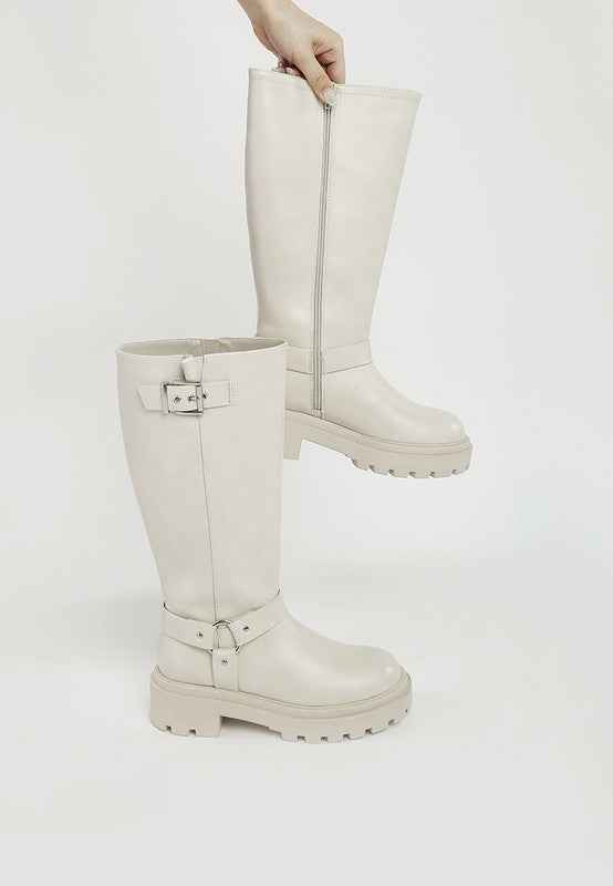 Taimen Harnes Detail Long Boots
