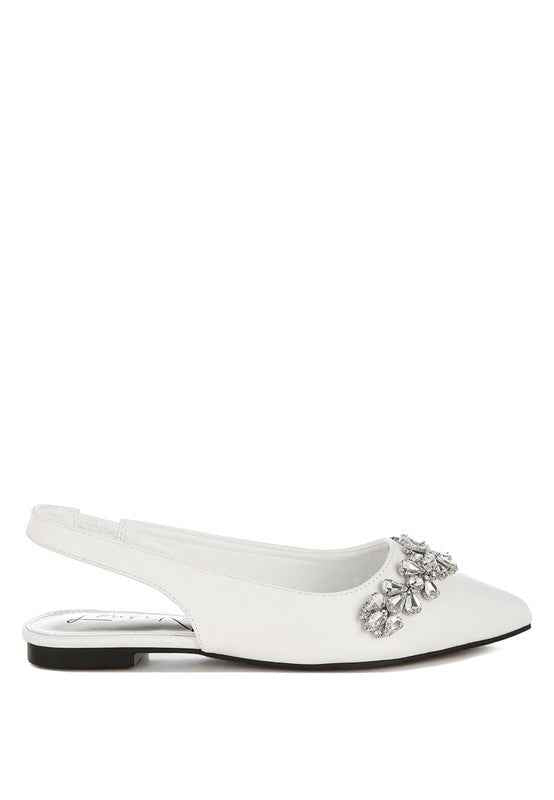 Adhara Diamante Embellished Flat Sandals