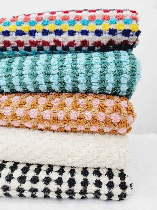 Bath Towels, Organic Turkish Cotton Pom Pom Towels